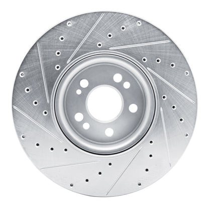 R1 Concepts R1 2020-2023 Mercedes-Benz GLE350 Front Right Drilled & Slotted Silver Brake Rotor