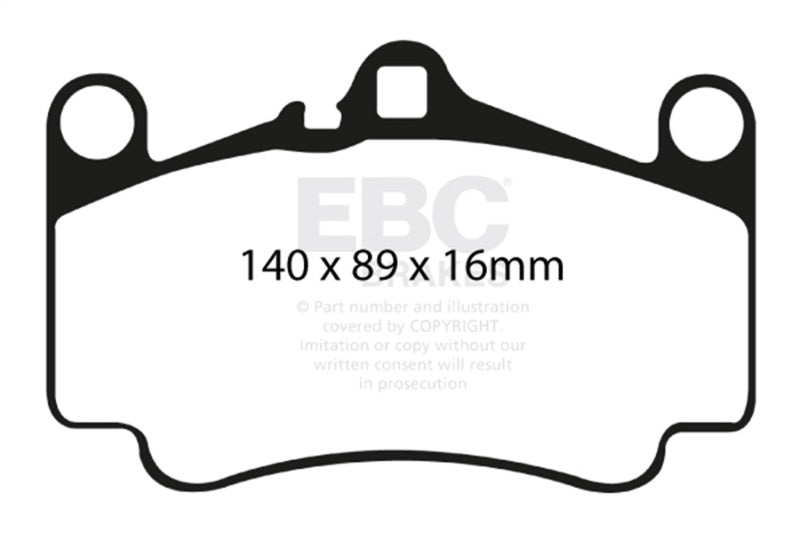 EBC Racing 02-05 Porsche 911 (996) (Cast Iron Disc Only) RP-1 Race Front Brake Pads