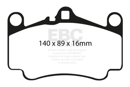 EBC Racing 02-05 Porsche 911 (996) (Cast Iron Disc Only) RP-1 Race Front Brake Pads