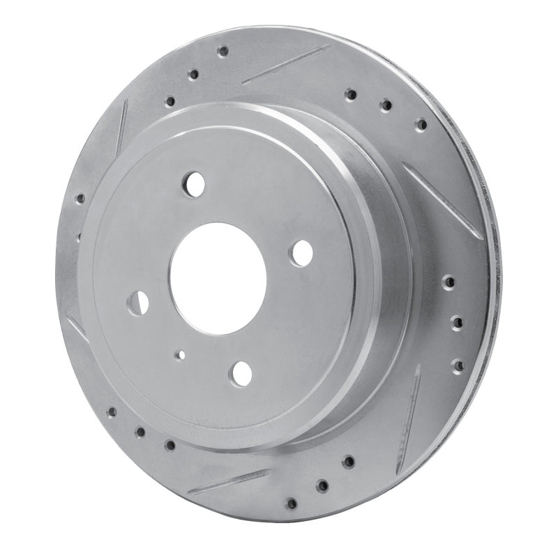 R1 Concepts R1 83-89 Isuzu Impulse Rear Left Drilled & Slotted Silver Brake Rotor