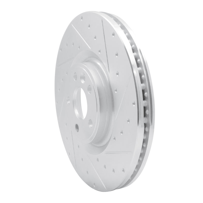 R1 Concepts R1 18-20 Jaguar E-Pace Front Right Drilled & Slotted Silver Brake Rotor