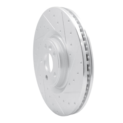 R1 Concepts R1 18-20 Jaguar E-Pace Front Right Drilled & Slotted Silver Brake Rotor