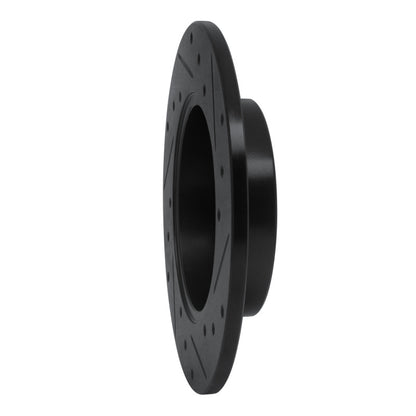 R1 Concepts R1 84-95 Audi 90 Quattro Rear Left Drilled & Slotted Black Brake Rotor