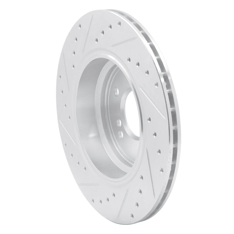 R1 Concepts R1 00-06 BMW M5 Rear Right Drilled & Slotted Silver Brake Rotor