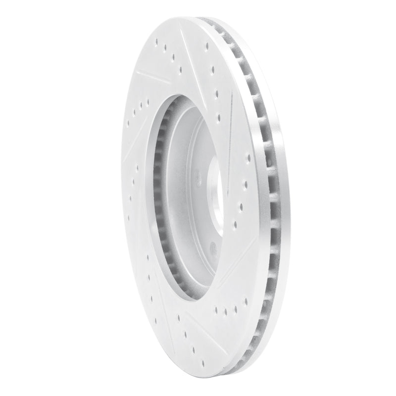 R1 Concepts R1 07-10 Chevrolet COBALT Front Left Drilled & Slotted Silver Brake Rotor