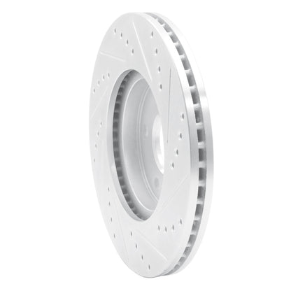 R1 Concepts R1 07-10 Chevrolet COBALT Front Left Drilled & Slotted Silver Brake Rotor