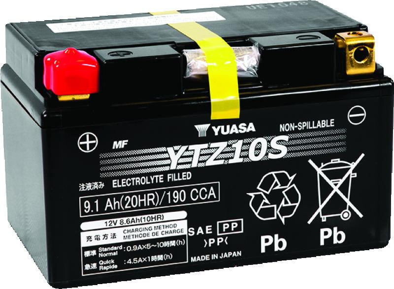 Yuasa Battery Yuasa YTZ10S Maintenance Free AGM 12-Volt Battery