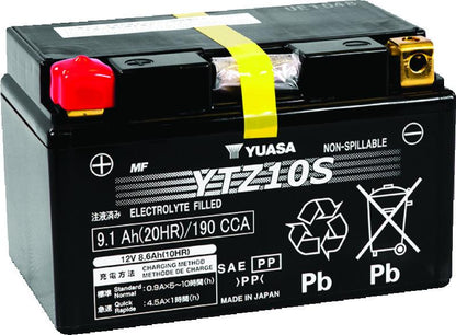 Yuasa Battery Yuasa YTZ10S Maintenance Free AGM 12-Volt Battery