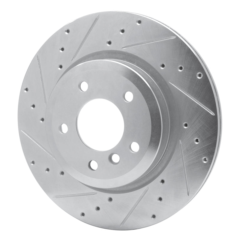R1 Concepts R1 11-16 BMW Z4 Rear Left Drilled & Slotted Silver Brake Rotor