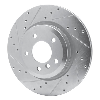 R1 Concepts R1 11-16 BMW Z4 Rear Left Drilled & Slotted Silver Brake Rotor