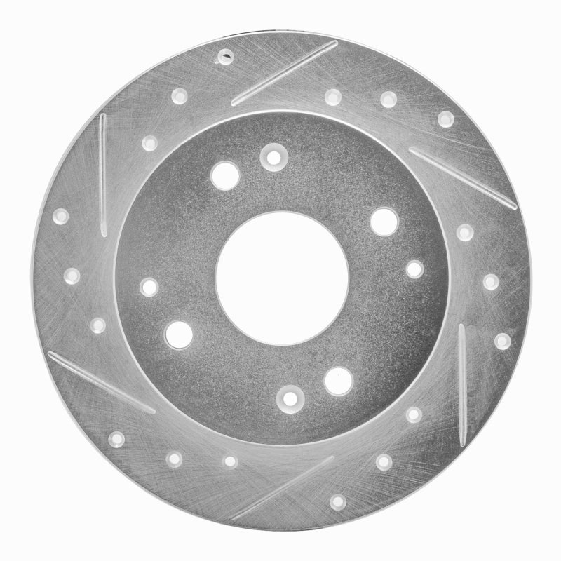 R1 Concepts R1 95-98 Acura TL Rear Left Drilled & Slotted Silver Brake Rotor
