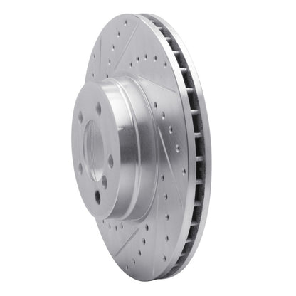 R1 Concepts R1 03-05 Land Rover Range Rover Front Left Drilled & Slotted Silver Brake Rotor