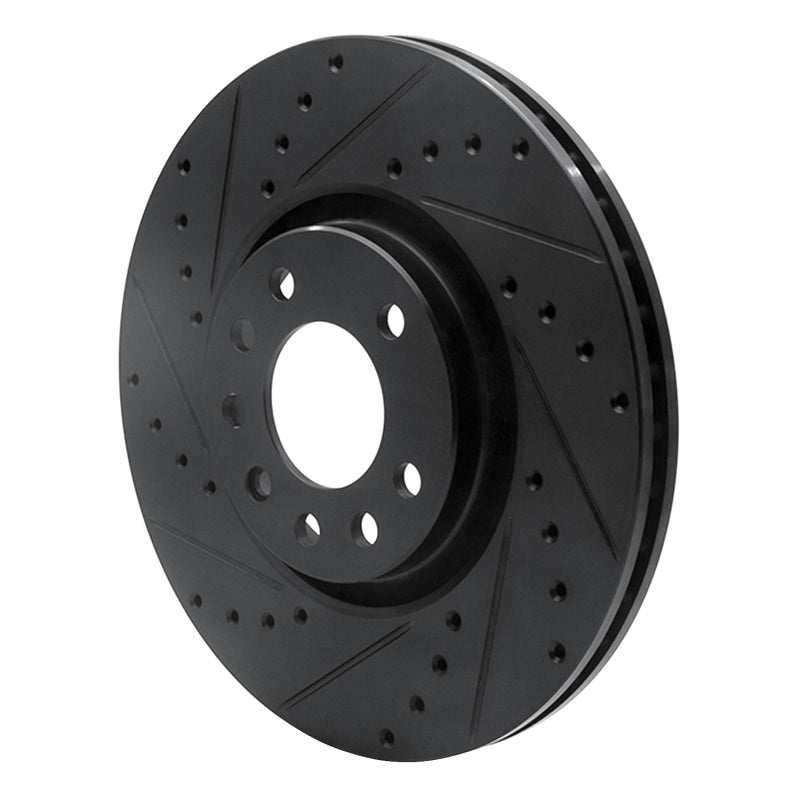 R1 Concepts R1 99-10 Chevrolet Zafira (Mexico) Front Left Drilled & Slotted Black Brake Rotor