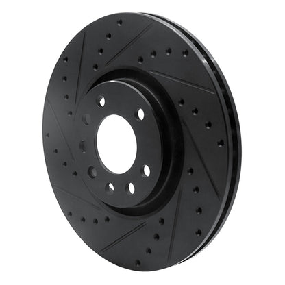 R1 Concepts R1 99-10 Chevrolet Zafira (Mexico) Front Left Drilled & Slotted Black Brake Rotor