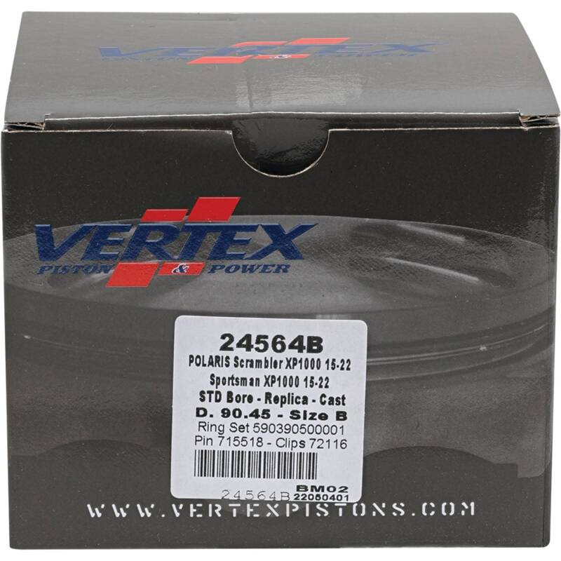 Vertex Pistons Vertex Piston 16-18 Polaris Scrambler 1000 Tractor 1000cc Cast Replica Piston Kit