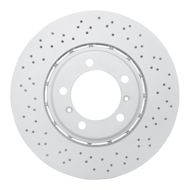 DFC 17-23 Porsche 718 Boxster Left Front Drilled Hi-Carbon Alloy Geomet Coated Rotor