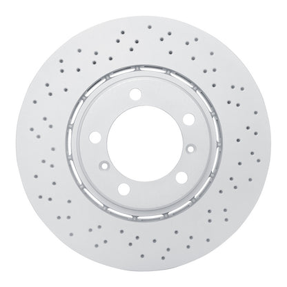 DFC 17-23 Porsche 718 Boxster Left Front Drilled Hi-Carbon Alloy Geomet Coated Rotor