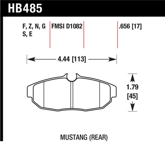 Hawk Performance Hawk 2011-2012 Ford Mustang 5.0L Perf. 5.0 (w/Brembo Brakes) High Perf. Street 5.0 Rear Brake Pads