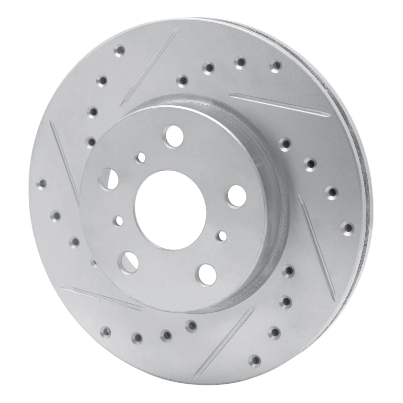 R1 Concepts R1 87-87 Toyota Camry Front Left Drilled & Slotted Silver Brake Rotor