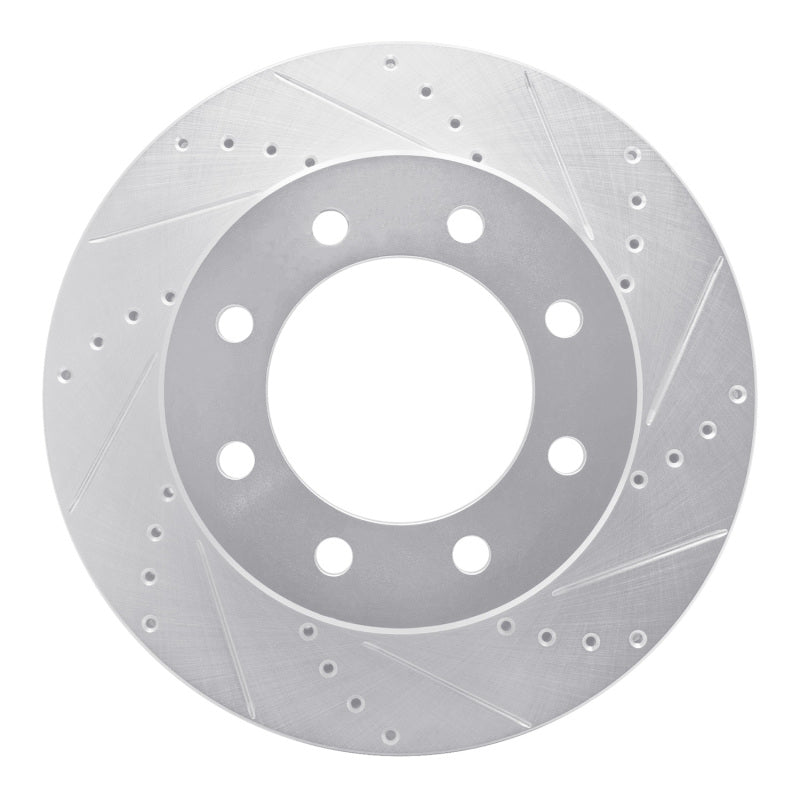 R1 Concepts R1 09-25 Dodge Ram 3500 Front Right Drilled & Slotted Silver Brake Rotor