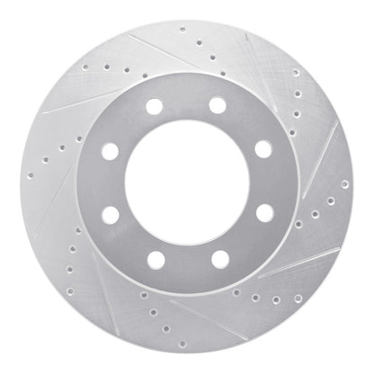 R1 Concepts R1 09-25 Dodge Ram 3500 Front Right Drilled & Slotted Silver Brake Rotor