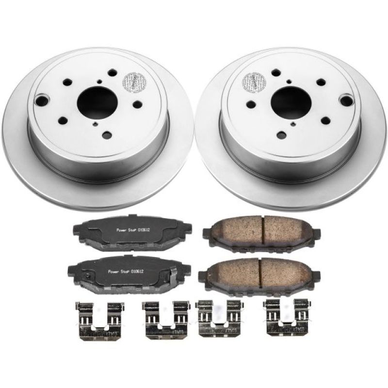 PowerStop Power Stop 15-19 Subaru WRX Rear Z17 Evolution Geomet Coated Brake Kit