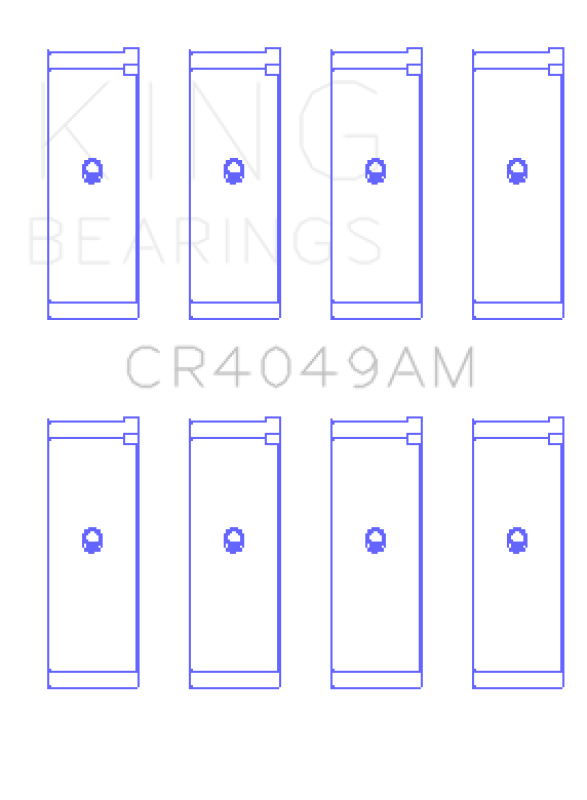 King Engine Bearings Mitsubishi 4G15/G15B/G4Dj (Size +1.0mm) Connecting Rod Bearing Set