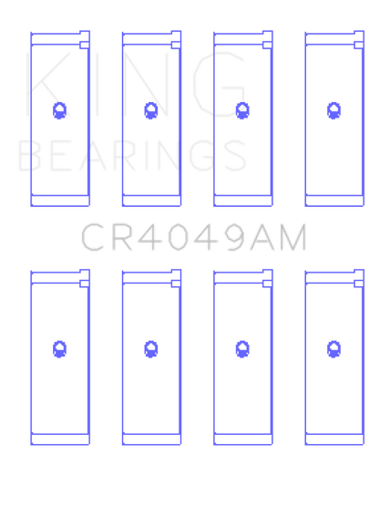 King Engine Bearings Mitsubishi 4G15/G15B/G4Dj (Size +1.0mm) Connecting Rod Bearing Set