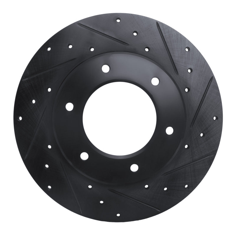 R1 Concepts R1 79-80 Toyota Pickup Front Right Drilled & Slotted Black Brake Rotor