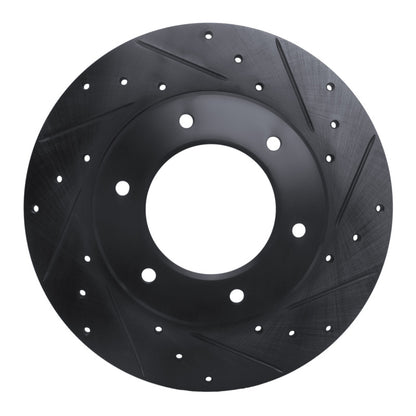 R1 Concepts R1 79-80 Toyota Pickup Front Right Drilled & Slotted Black Brake Rotor