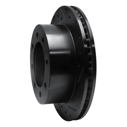 R1 Concepts R1 99-07 Ford E-150 Econoline Rear Right Drilled & Slotted Black Brake Rotor