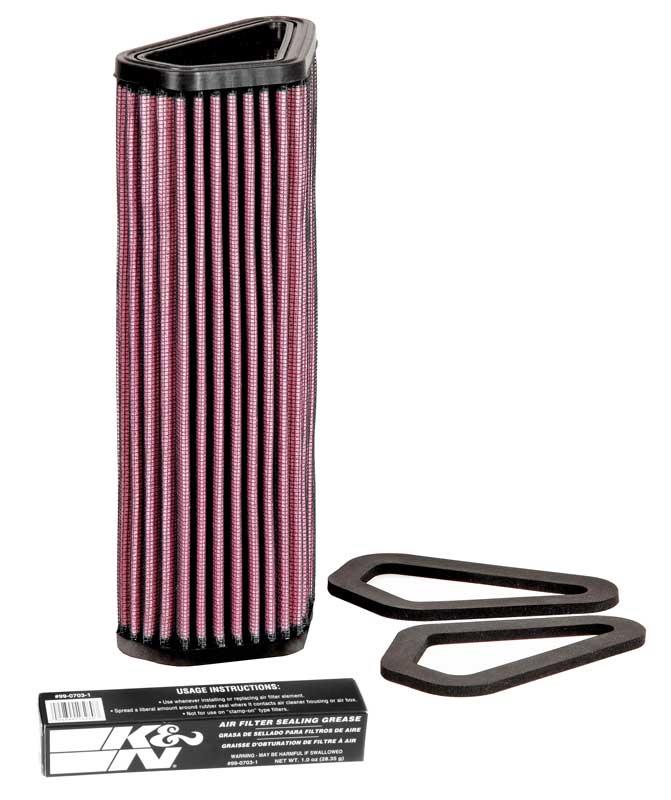 K&N Engineering K&N 07-12 Ducati 1098/1098S/1098R/848 848/1198S/Streetfighter/848 Evo/Diavel Replacement Air Filter