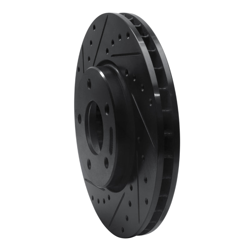 R1 Concepts R1 97-03 Jaguar XJR Front Left Drilled & Slotted Black Brake Rotor
