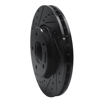R1 Concepts R1 97-03 Jaguar XJR Front Left Drilled & Slotted Black Brake Rotor