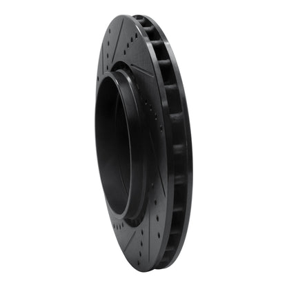 R1 Concepts R1 04-07 Volvo V70 Rear Right Drilled & Slotted Black Brake Rotor