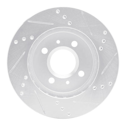 R1 Concepts R1 91-02 Saturn SC Front Left Drilled & Slotted Silver Brake Rotor