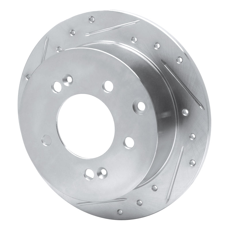 R1 Concepts R1 10-13 Kia Forte5 Rear Left Drilled & Slotted Silver Brake Rotor