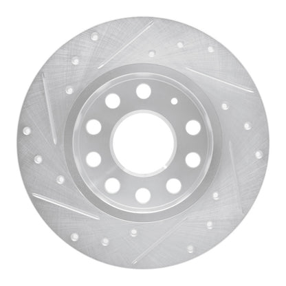 R1 Concepts R1 05-13 Audi A3 Rear Right Drilled & Slotted Silver Brake Rotor