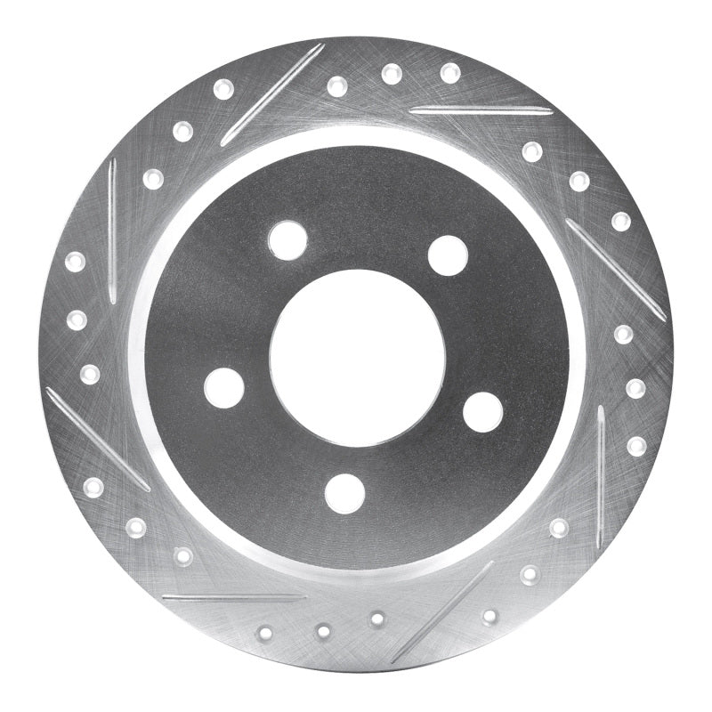 R1 Concepts R1 93-98 Jeep Grand Wagoneer Rear Left Drilled & Slotted Silver Brake Rotor
