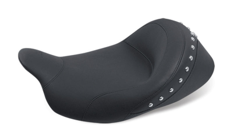 Mustang Motorcycle Mustang 08-21 Harley Electra Glide Std,Rd Glide,Rd King,Str Glide Touring Solo Seat w/Studs - Black