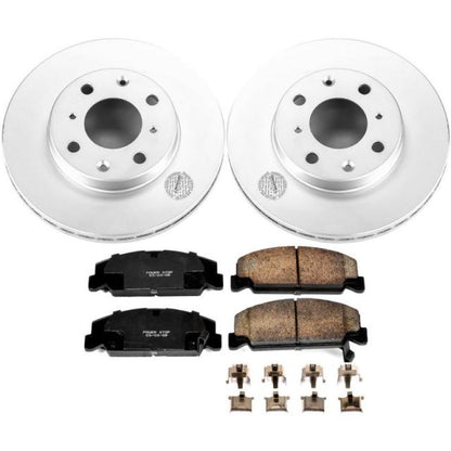 PowerStop Power Stop 90-00 Honda Civic Front Z17 Evolution Geomet Coated Brake Kit