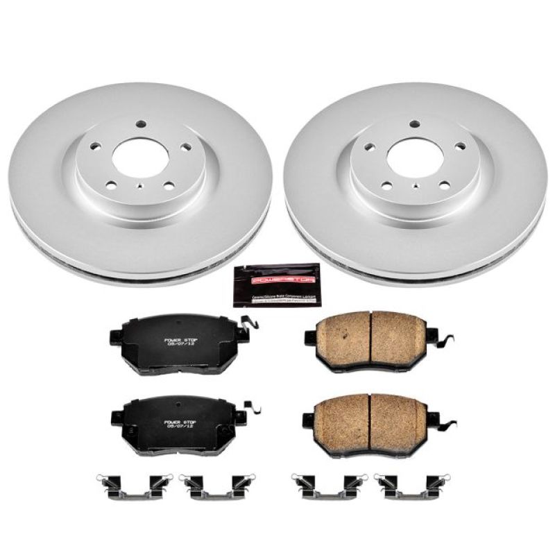 PowerStop Power Stop 07-08 Nissan Maxima Front Z17 Evolution Geomet Coated Brake Kit