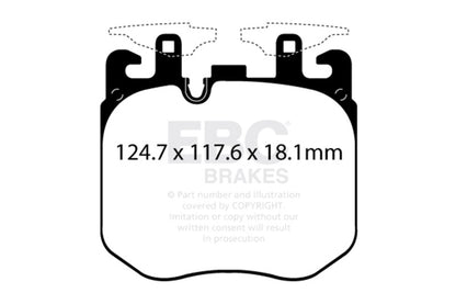 EBC Racing 2021+ BMW 430 Coupe w/M Sport Brakes (G20/G22) RP-X Race Front Brake Pads