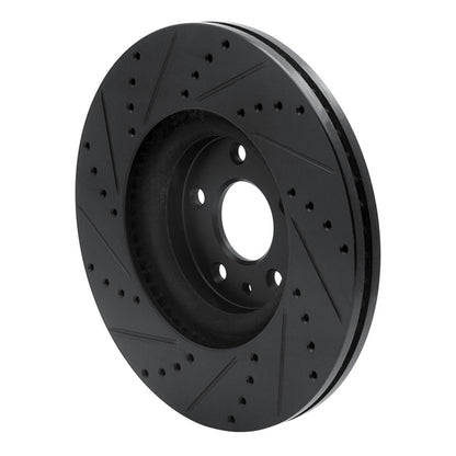 R1 Concepts R1 13-20 Ford Fusion Front Right Drilled & Slotted Black Brake Rotor