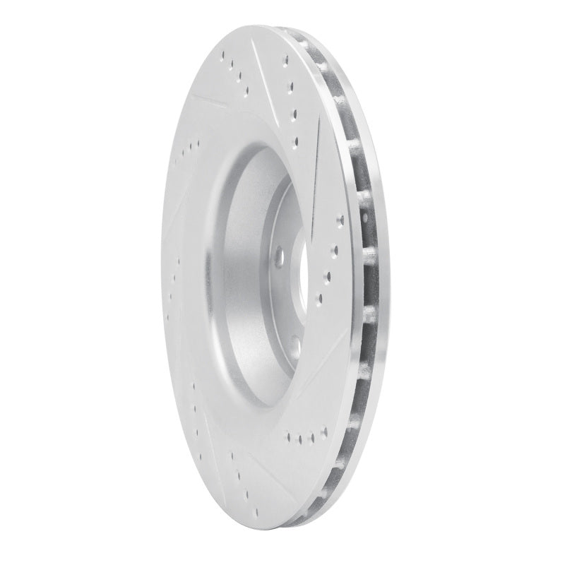R1 Concepts R1 08-15 Audi TT Quattro RS Rear Left Drilled & Slotted Silver Brake Rotor