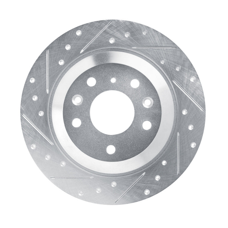 R1 Concepts R1 13-25 Mazda CX-30 Rear Left Drilled & Slotted Silver Brake Rotor