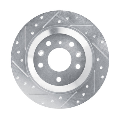 R1 Concepts R1 13-25 Mazda CX-30 Rear Left Drilled & Slotted Silver Brake Rotor
