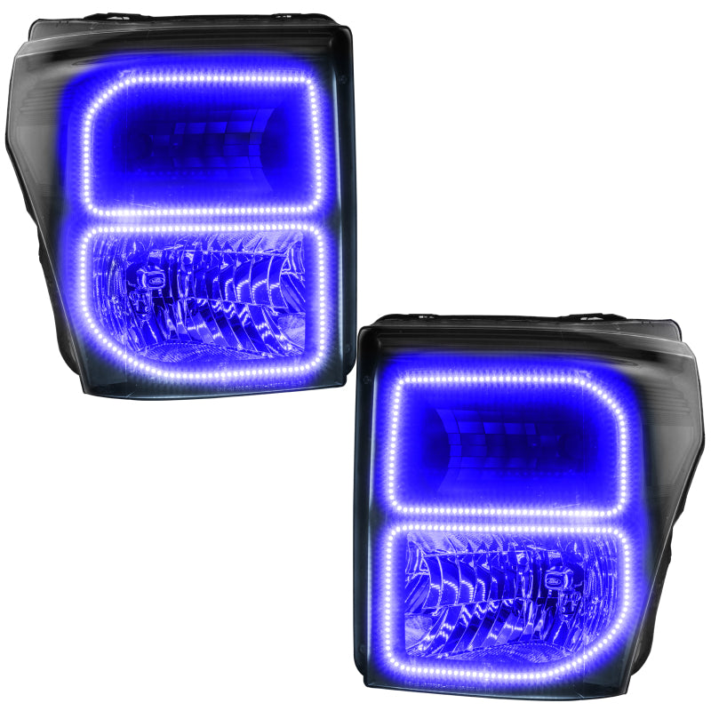 ORACLE Lighting Oracle 11-16 Ford F250/350 LED HL - Black - ColorSHIFT w/ BC1 Controller
