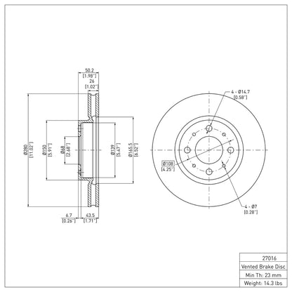 DFC 93-95 Volvo 850 Front Brake Rotor