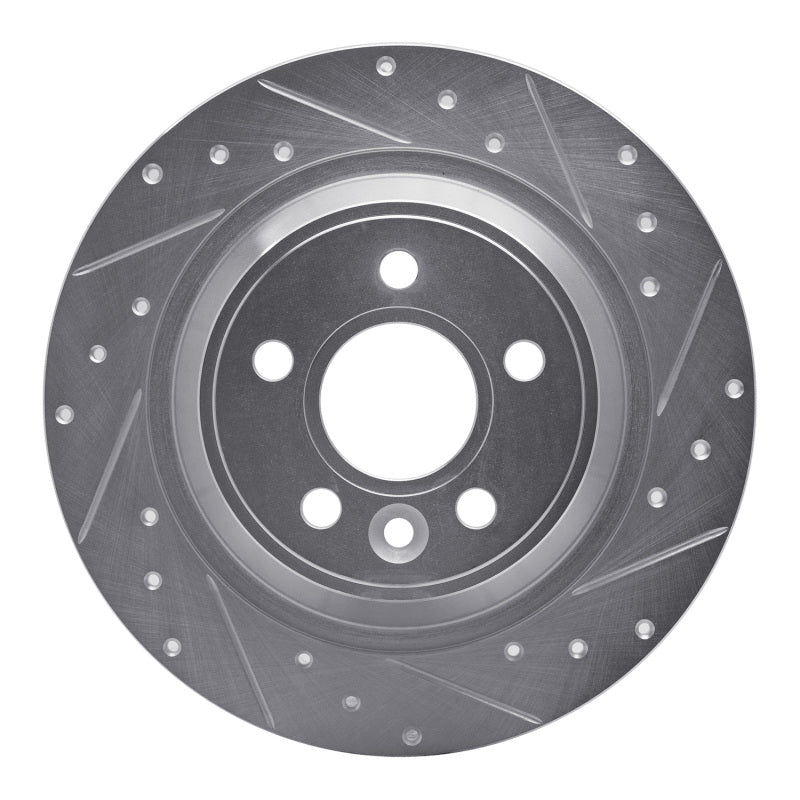 R1 Concepts R1 09-15 Ford Focus RS (Mexico) Rear Right Drilled & Slotted Silver Brake Rotor